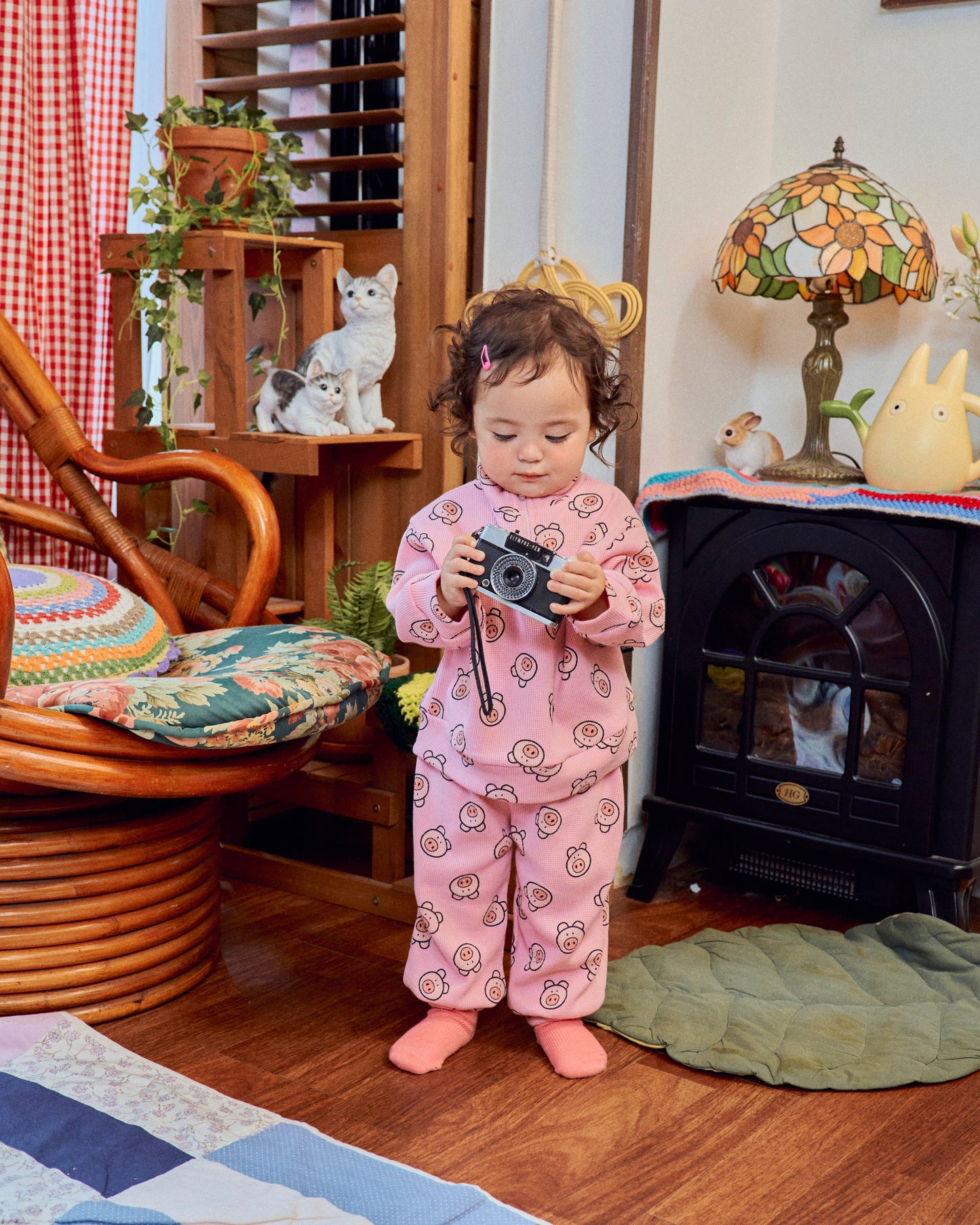 [PRE-ORDER] Little Farm Waffle Anorak Bottom Set