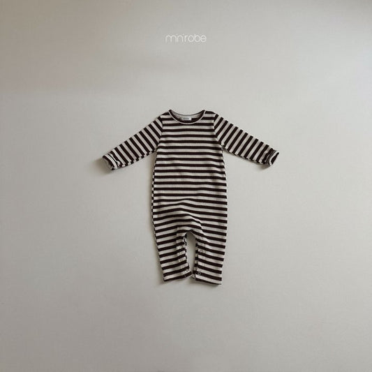 Bbo Bbo Stripe Body Suit [Brown/M(18-24m)]