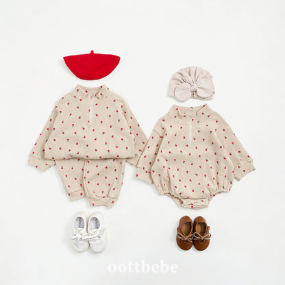 [PRE-ORDER] Sweet Waffle Anorak Top Bottom Set
