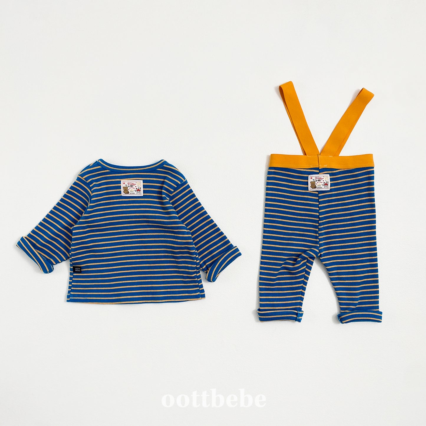 [PRE-ORDER] Macaroon Suspender Baby Top Bottom Set
