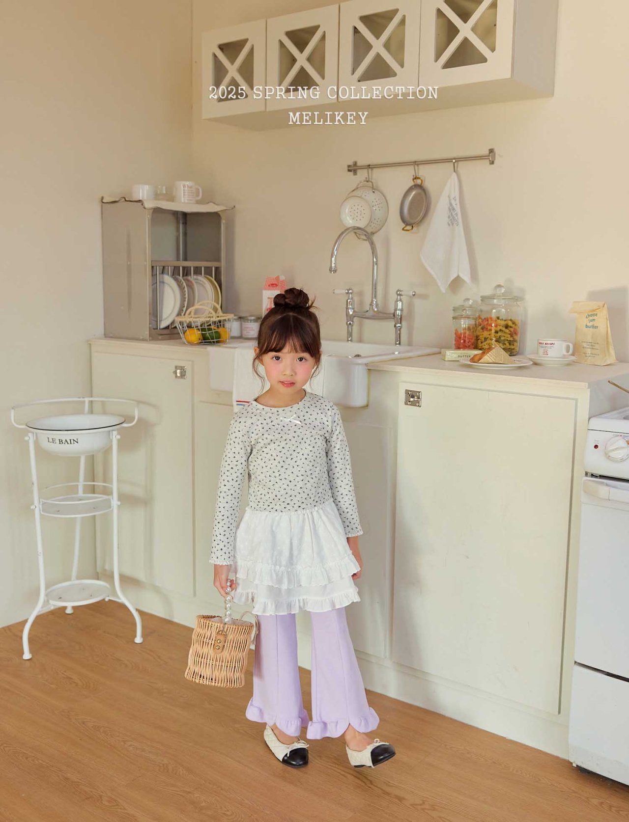 Rose Crop T-Shirts [Oatmeal/L(4-5yr)]