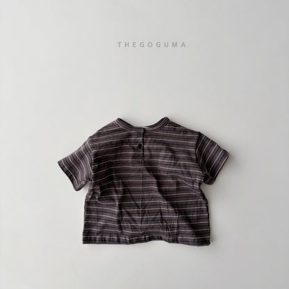 [PRE-ORDER] Miu Stripe Button T-Shirts