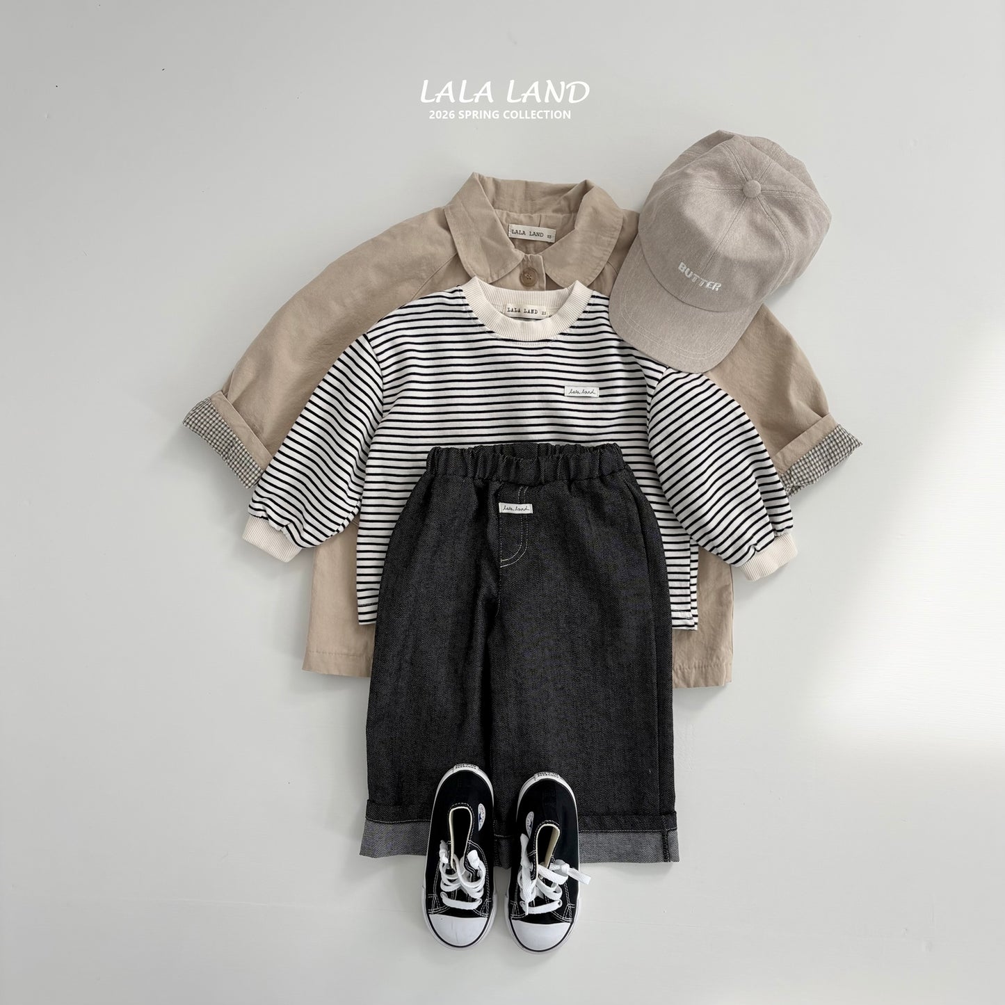 Spring Trench Coat [Cream/M(3-4yr)]