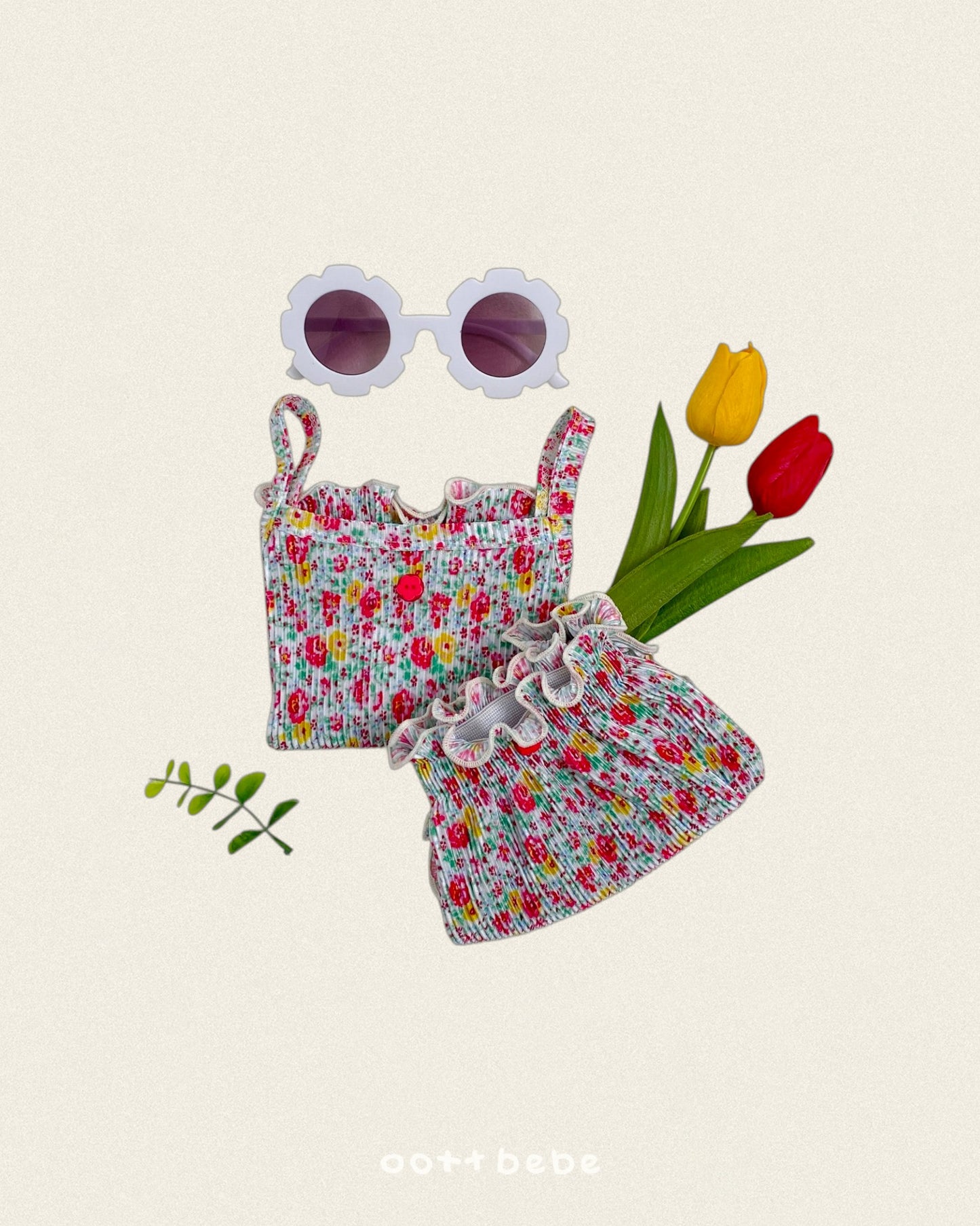 [PRE-ORDER] Flower Pleats Baby Set