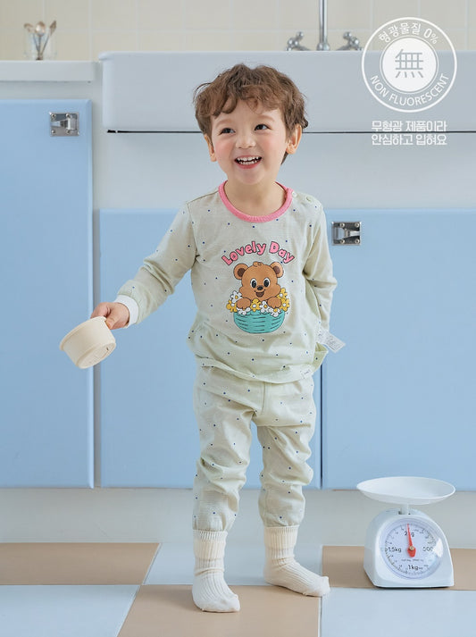 Lovely Bebe Jacquard Home Wear Set [120/L(4-5yr)]