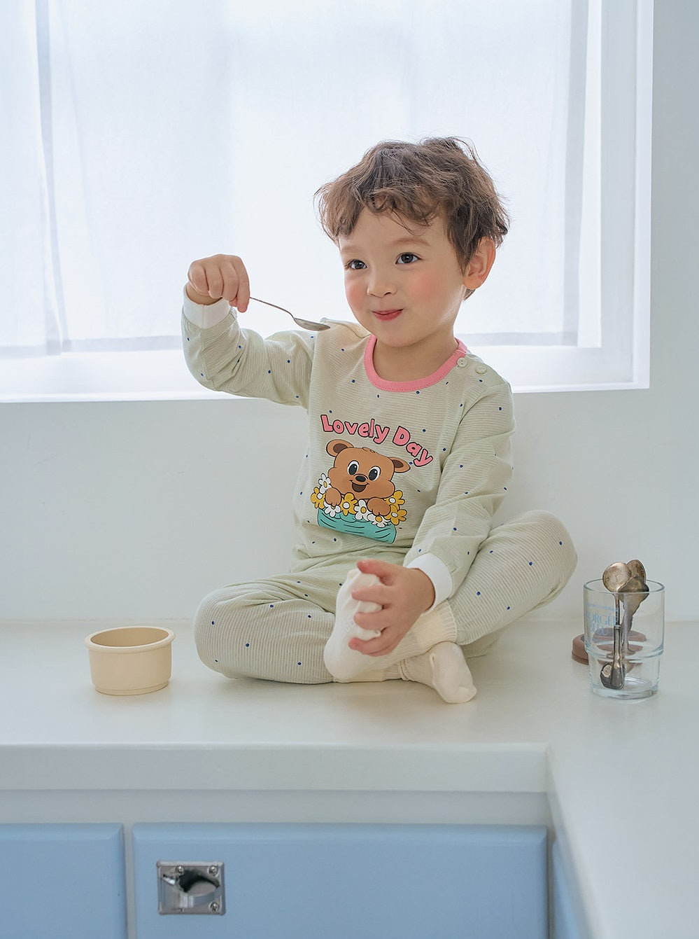 Lovely Bebe Jacquard Home Wear Set