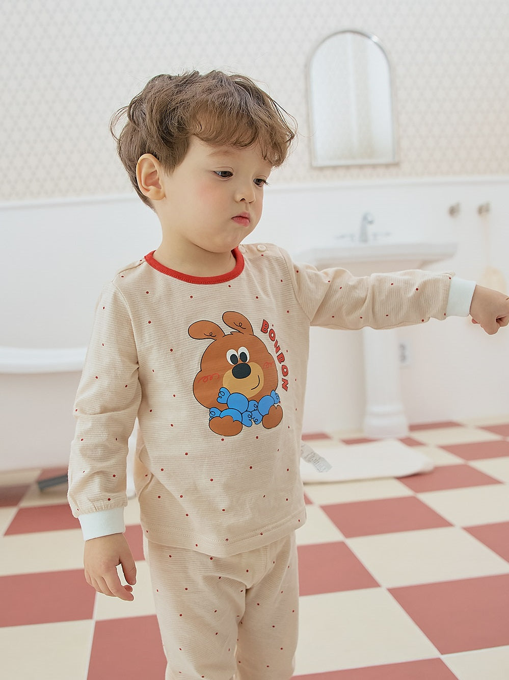 Puppy Bong Bong Jacquard Home Wear Set