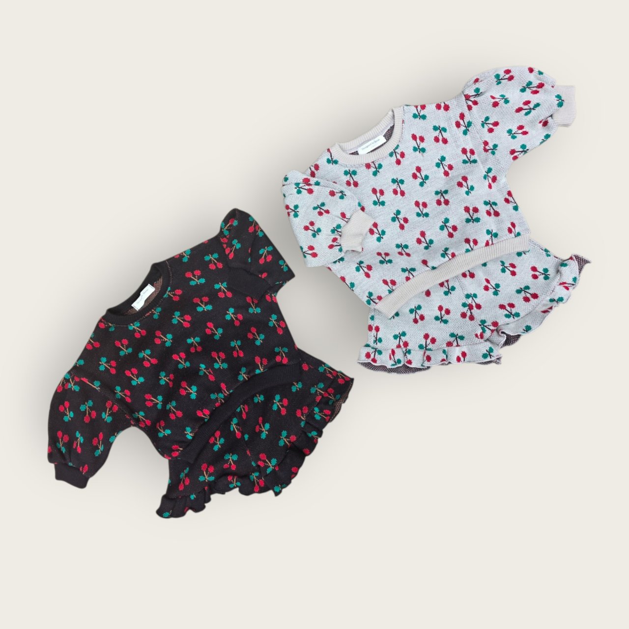 [PRE-ORDER] Cherry Frill Top Bottom Set