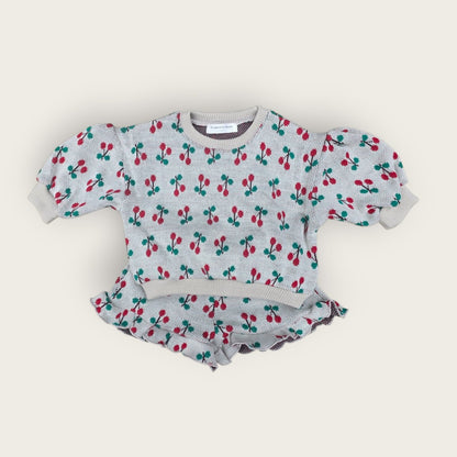 [PRE-ORDER] Cherry Frill Top Bottom Set