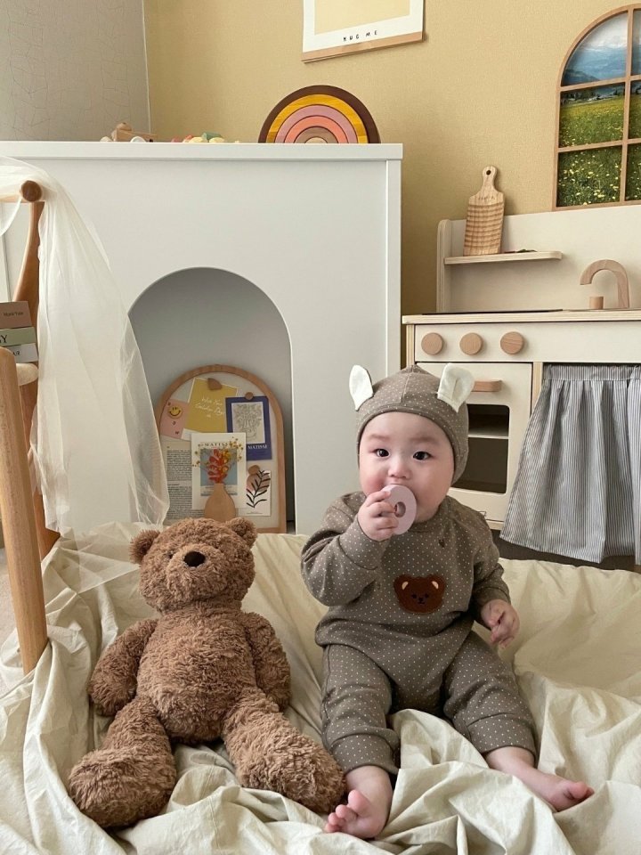 [PRE-ORDER] Bear Body Suit + Bonnet Set
