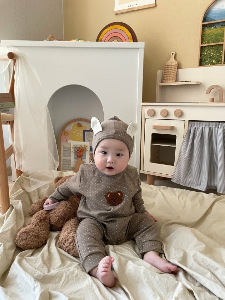 [PRE-ORDER] Bear Body Suit + Bonnet Set