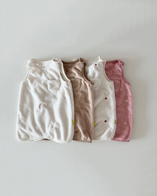 [PRE-ORDER] Embroidered Microfiber Sleep Vest