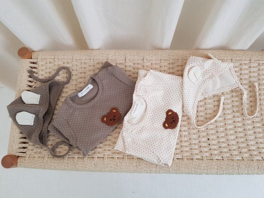 [PRE-ORDER] Bear Body Suit + Bonnet Set