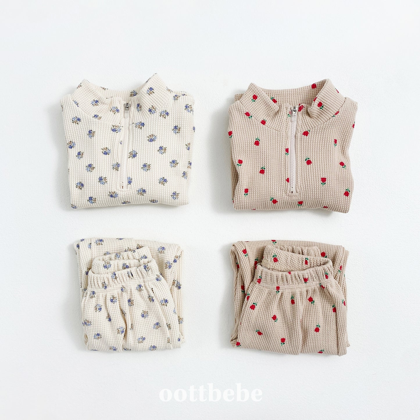 [PRE-ORDER] Sweet Waffle Anorak Top Bottom Set