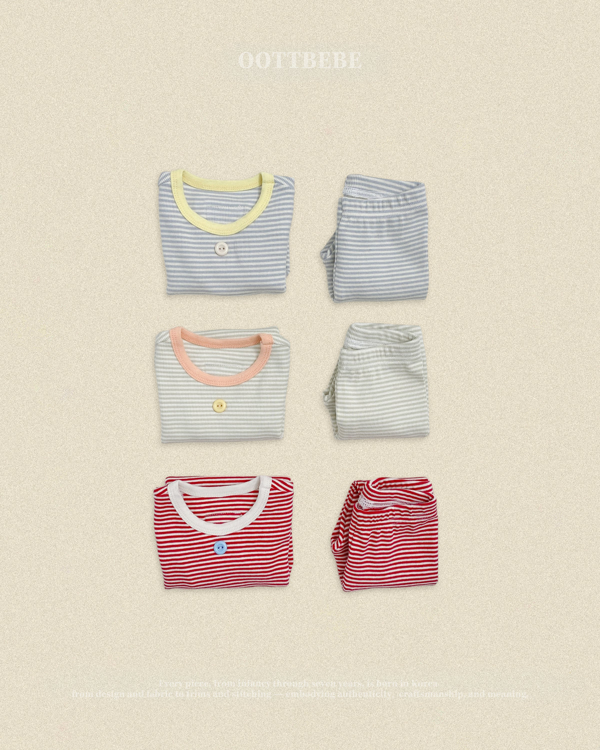 Vanilla Latte Home Wear Set [Blue/Yellow/XL(4-5yr)]