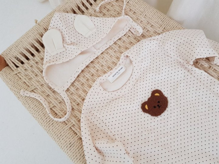 [PRE-ORDER] Bear Body Suit + Bonnet Set