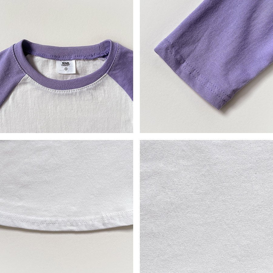 [PRE-ORDER] New Color Block Raglan 3/4 Sleeve T-Shirts