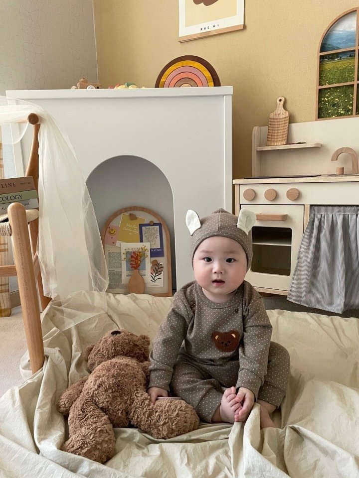 [PRE-ORDER] Bear Body Suit + Bonnet Set