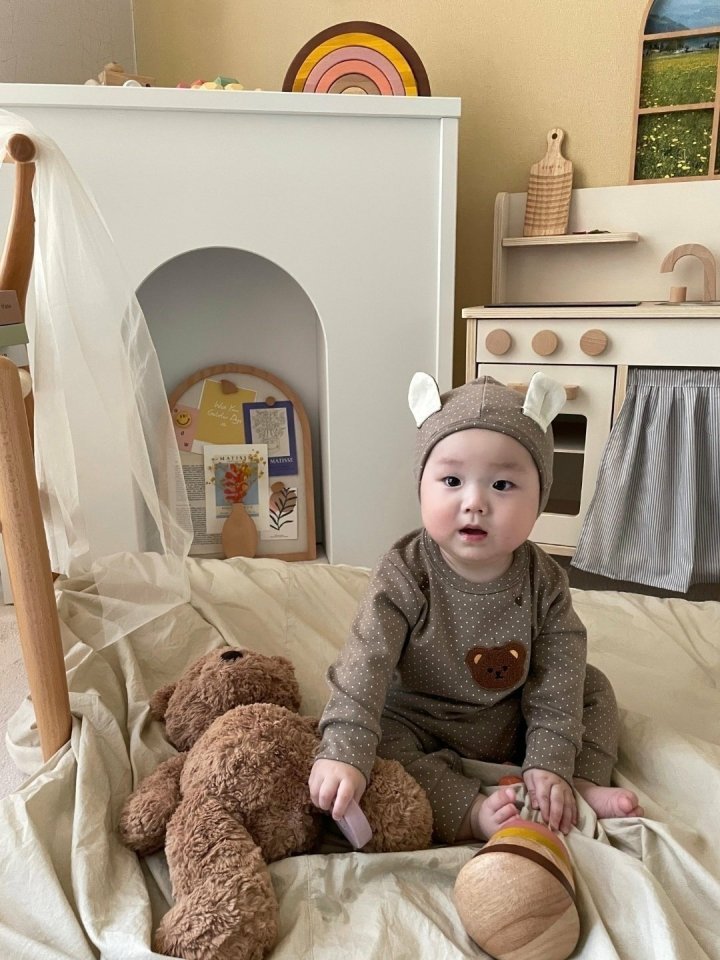 [PRE-ORDER] Bear Body Suit + Bonnet Set