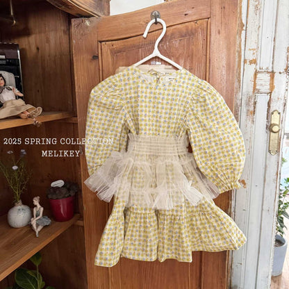 Check Floral Dress [S(2-3yr)]