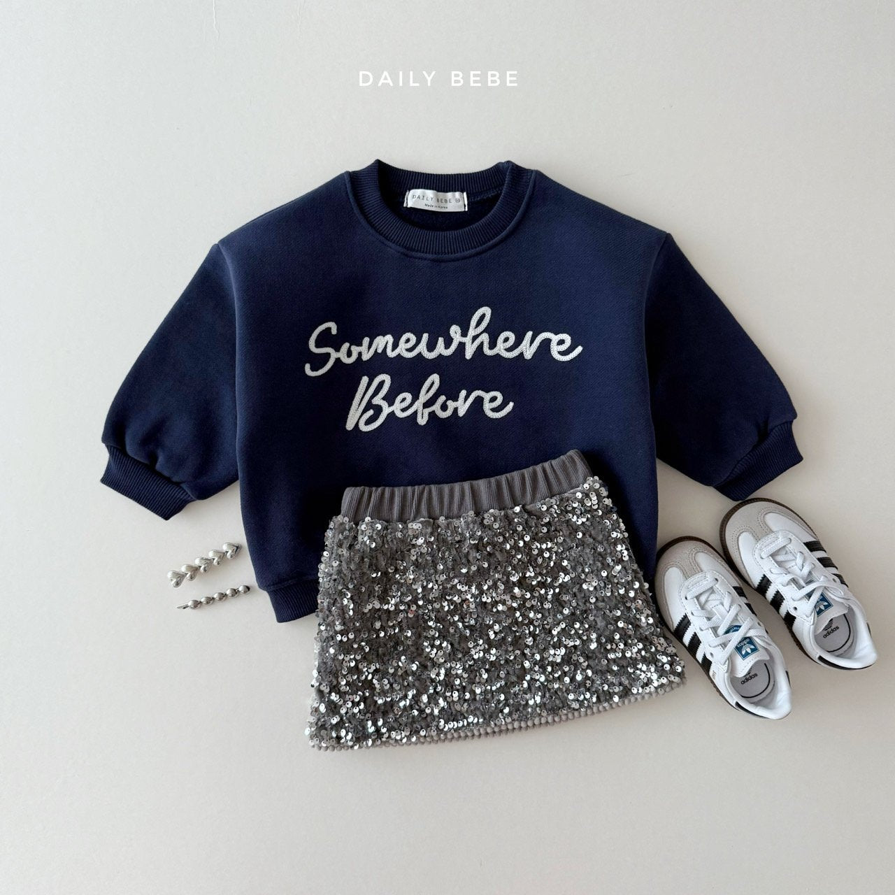 Spangles Skirts [Silver/JS(7-8yr)]