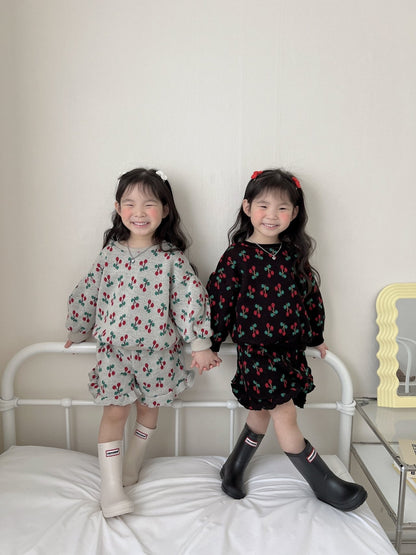 [PRE-ORDER] Cherry Frill Top Bottom Set