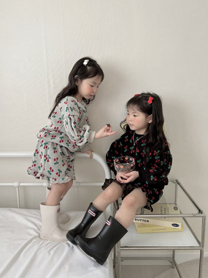 [PRE-ORDER] Cherry Frill Top Bottom Set