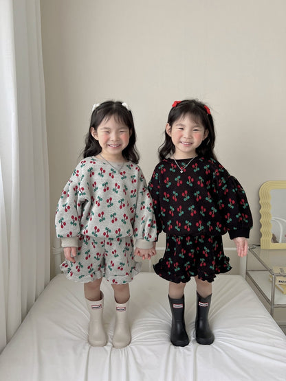 [PRE-ORDER] Cherry Frill Top Bottom Set