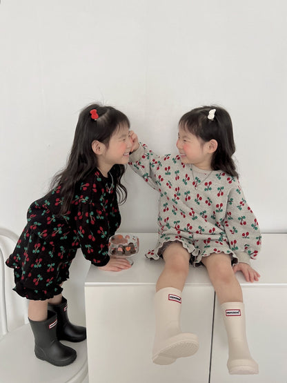 [PRE-ORDER] Cherry Frill Top Bottom Set