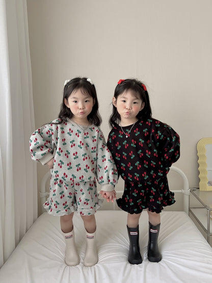 [PRE-ORDER] Cherry Frill Top Bottom Set