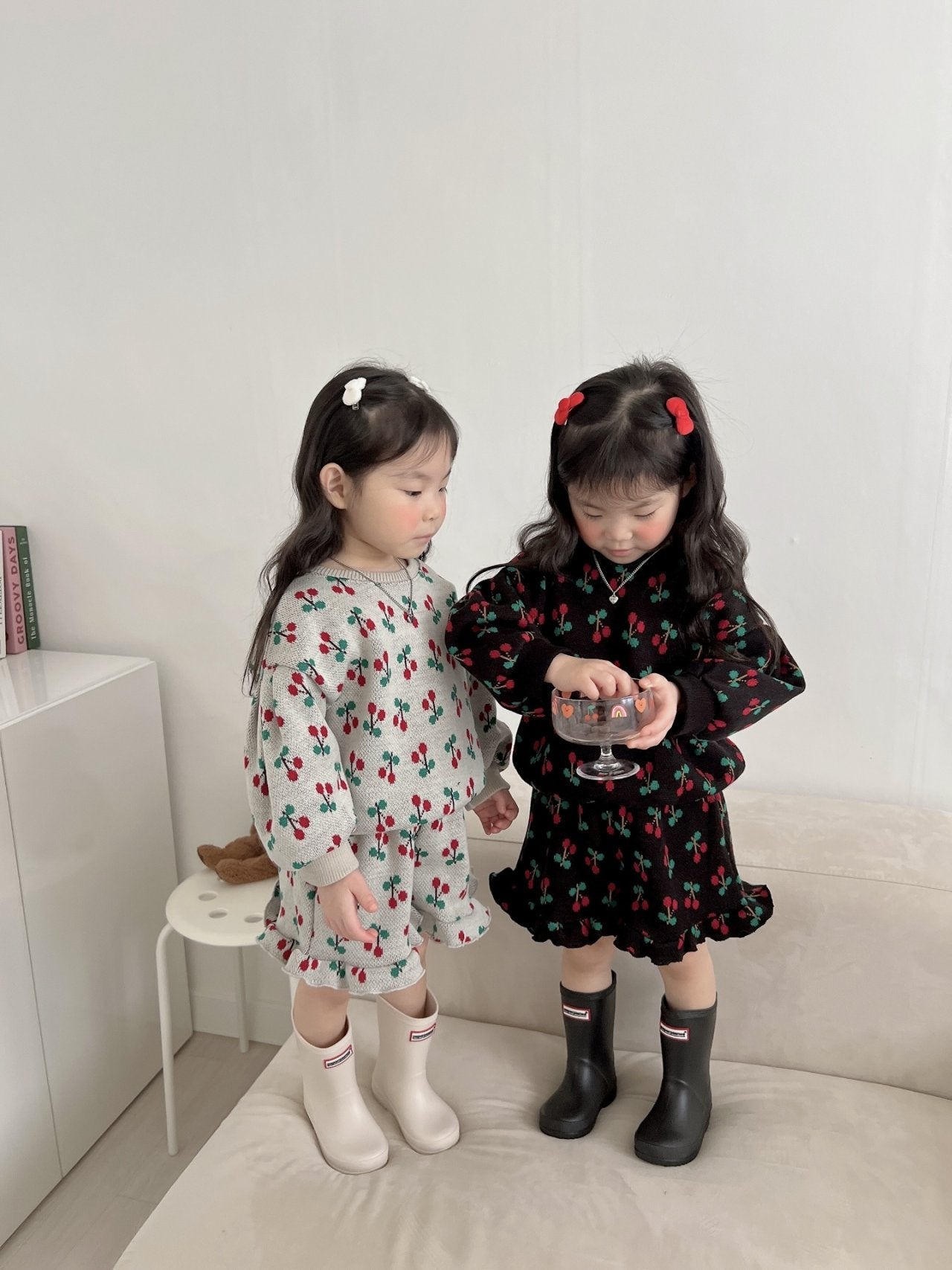 [PRE-ORDER] Cherry Frill Top Bottom Set