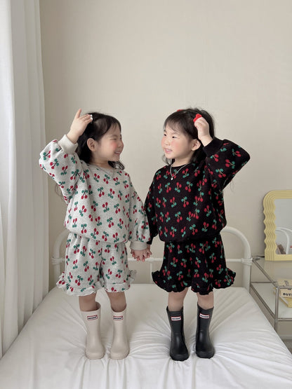 [PRE-ORDER] Cherry Frill Top Bottom Set