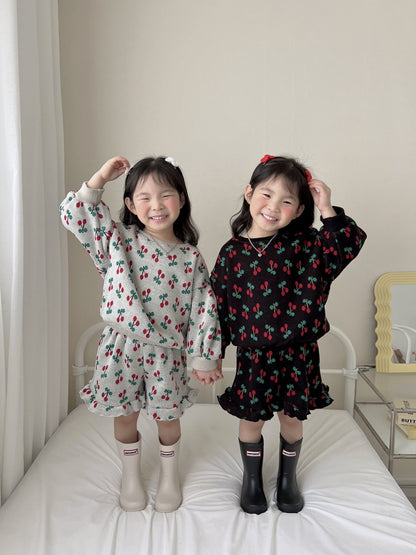 [PRE-ORDER] Cherry Frill Top Bottom Set