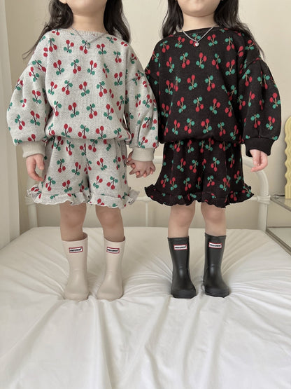 [PRE-ORDER] Cherry Frill Top Bottom Set
