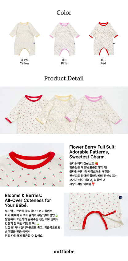 [PRE-ORDER] Flower Berry Body Suit