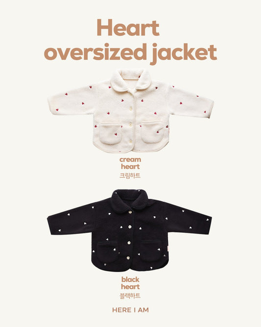 [PRE-ORDER] Heart Overfit Jacket (Mom Couple)