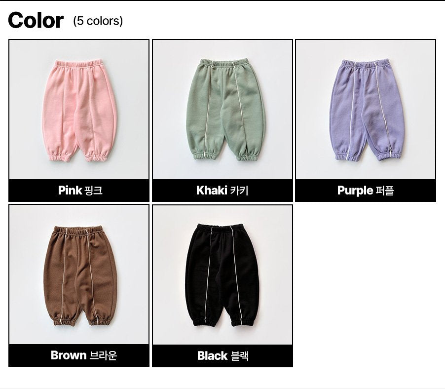 Piping Jogger Pants [Khaki Green/5/S(2-3yr)]