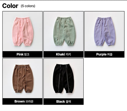 Piping Jogger Pants [Khaki Green/5/S(2-3yr)]