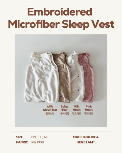 [PRE-ORDER] Embroidered Microfiber Sleep Vest