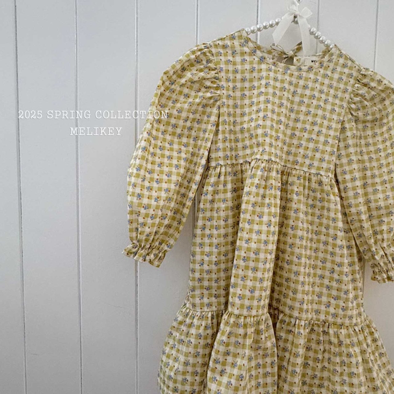 Check Floral Dress [S(2-3yr)]