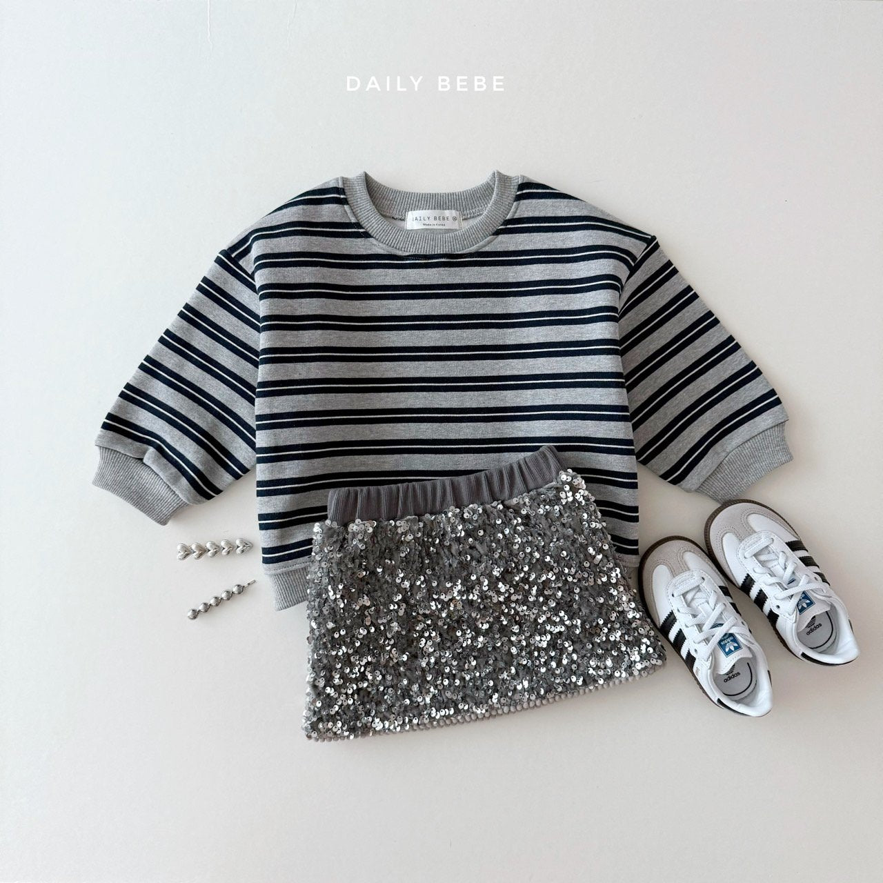 Spangles Skirts [Silver/JS(7-8yr)]