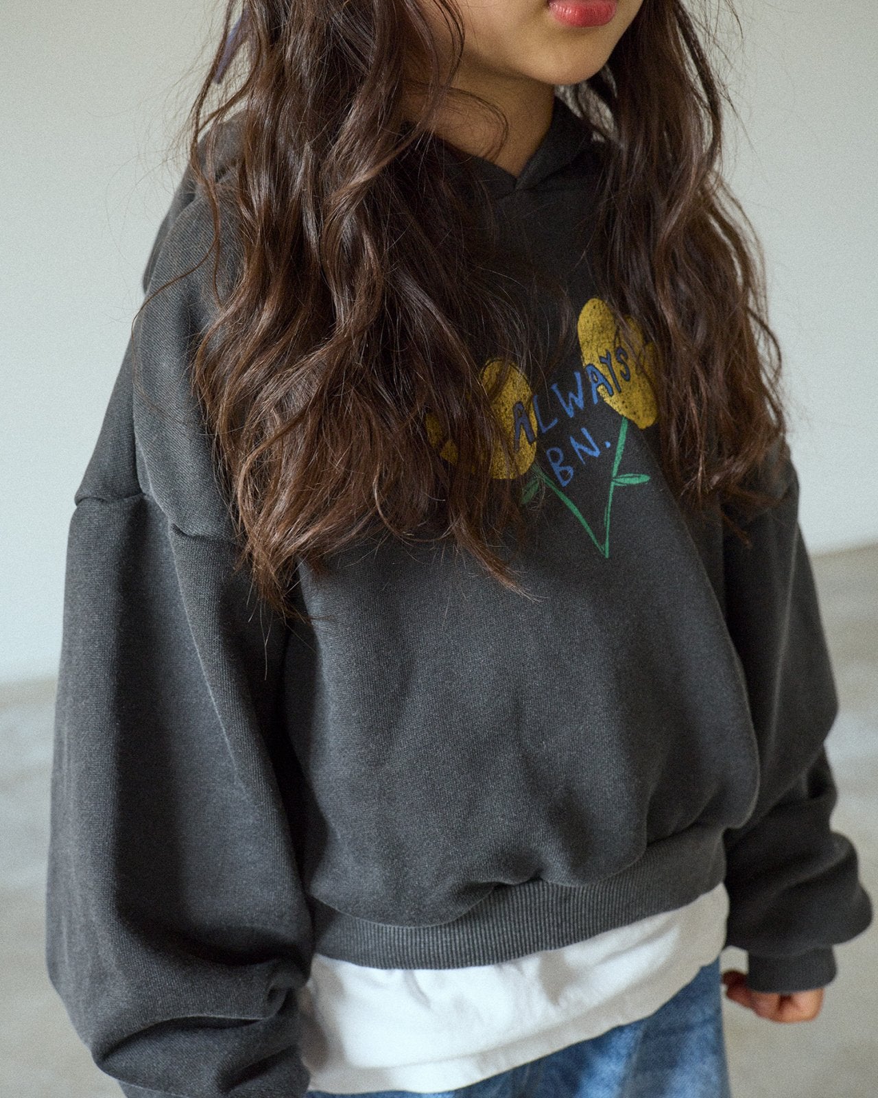 [PRE-ORDER] Yellow Floral Crop Hoodie Sweatshirts