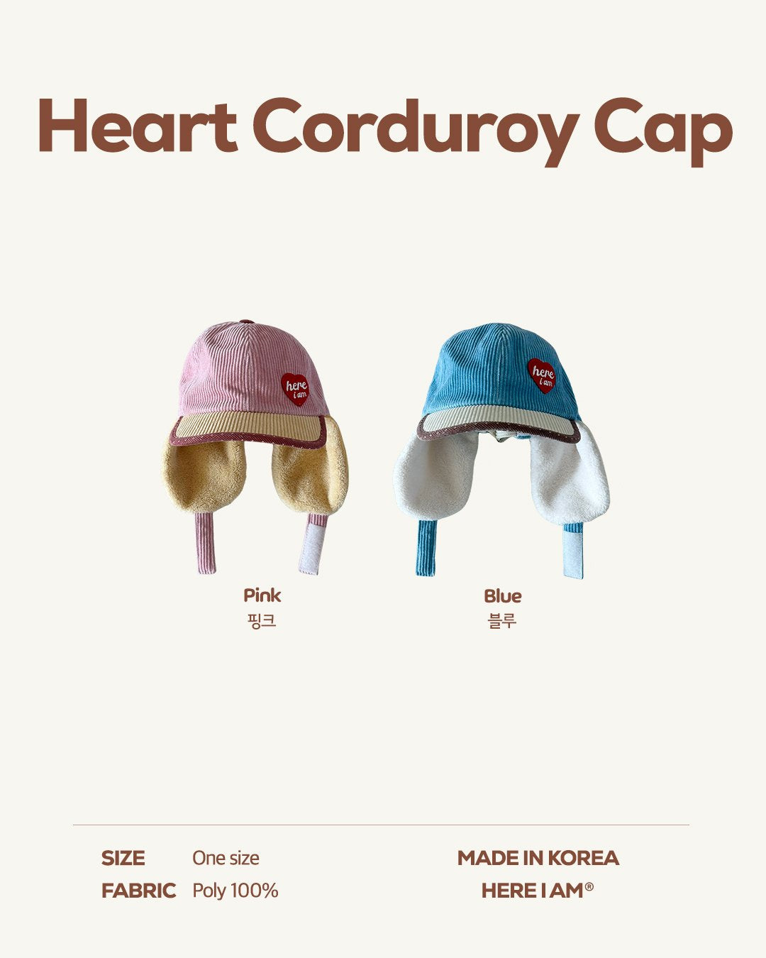 [PRE-ORDER] Heart Corduroy Cap