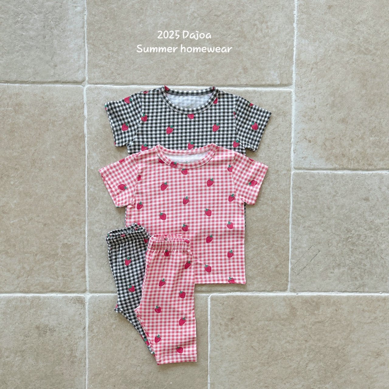 [PRE-ORDER] Check Strawberry Home Wear Set