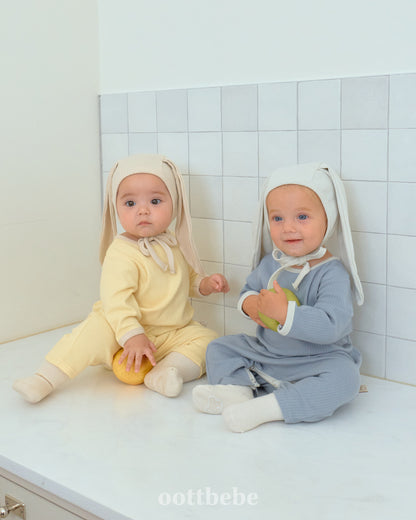 [PRE-ORDER] Butter Cream Body Suit + Bonnet Set
