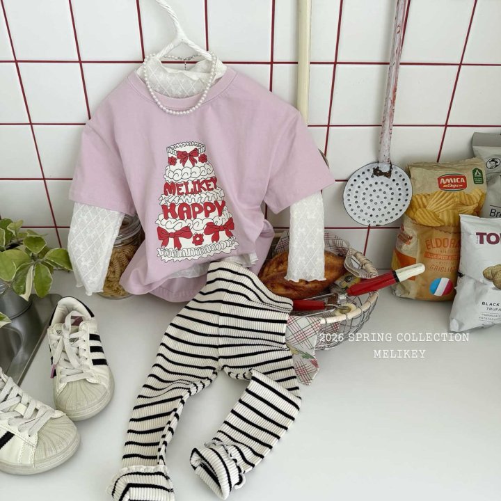 Cake T-Shirts [Pink/JS(8-9yr)]