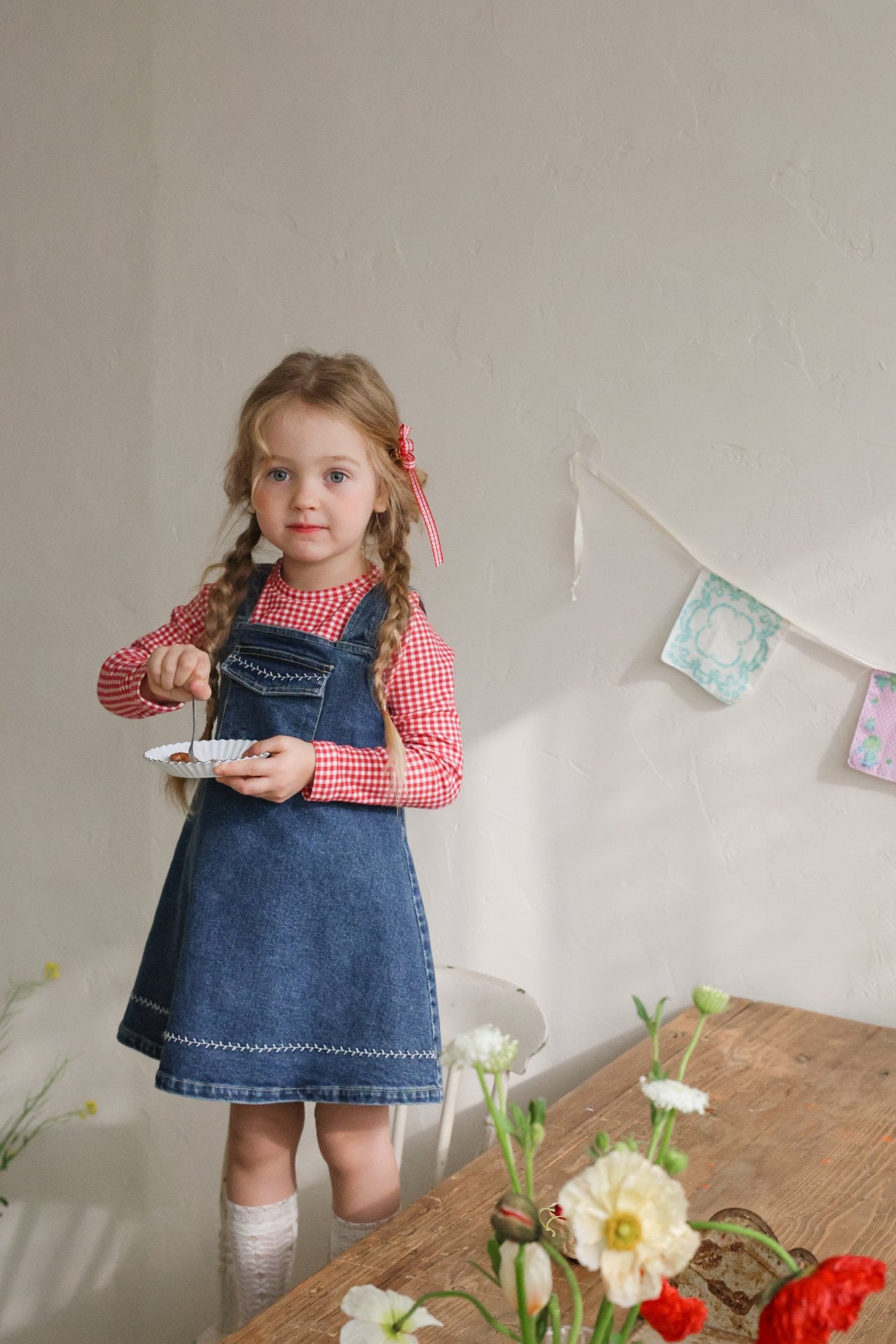 Eva Dress [Blue Denim/120/L(4-5yr)]