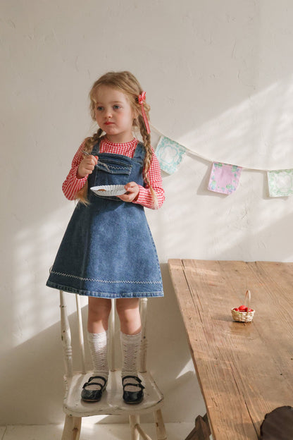 Eva Dress [Blue Denim/120/L(4-5yr)]