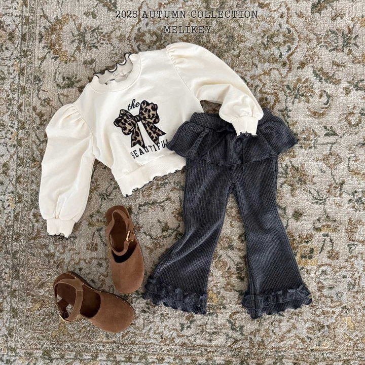 [PRE-ORDER] Double Frill Boot-Cut Pants