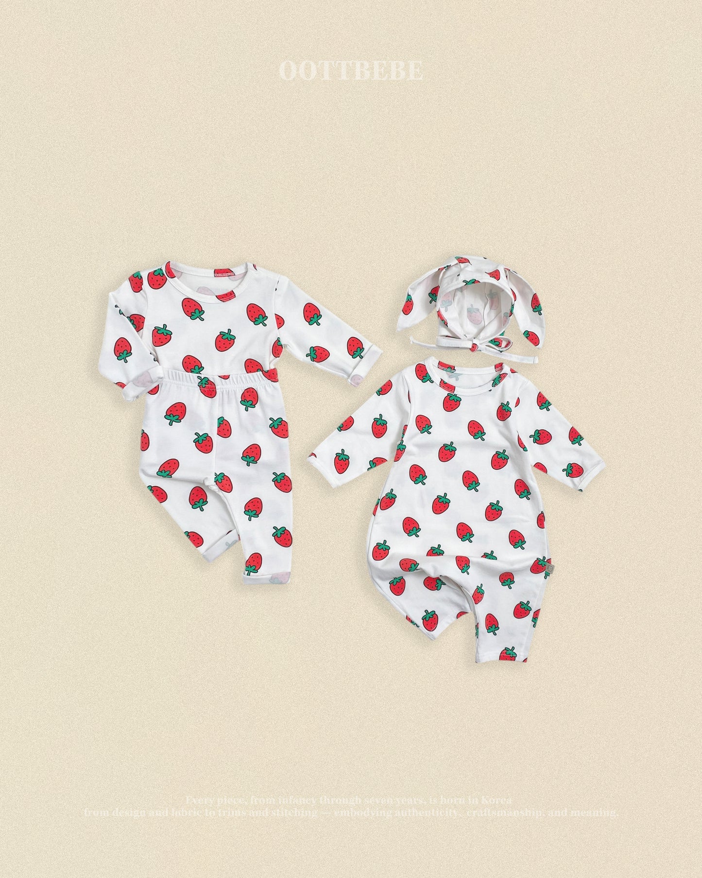 [PRE-ORDER] Little Farm Body Suit + Bonnet Set